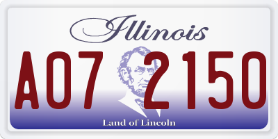 IL license plate A072150