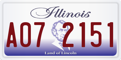 IL license plate A072151