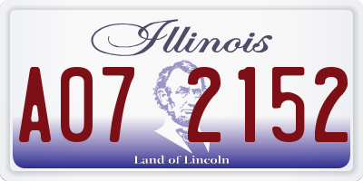 IL license plate A072152