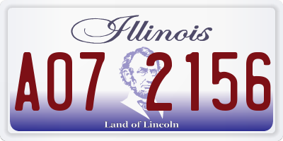 IL license plate A072156