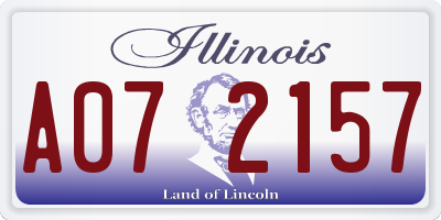 IL license plate A072157
