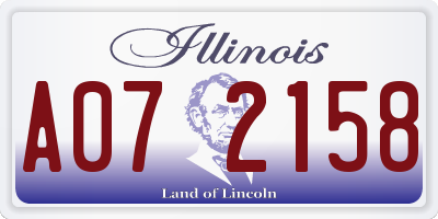 IL license plate A072158
