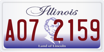IL license plate A072159
