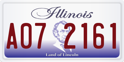 IL license plate A072161