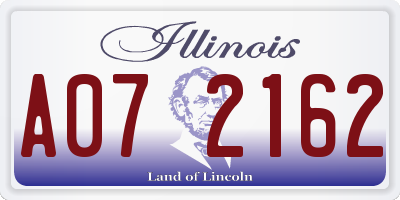 IL license plate A072162