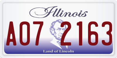IL license plate A072163