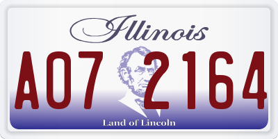 IL license plate A072164