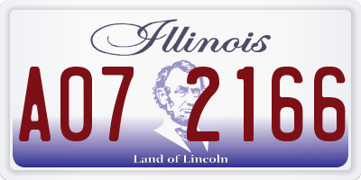 IL license plate A072166