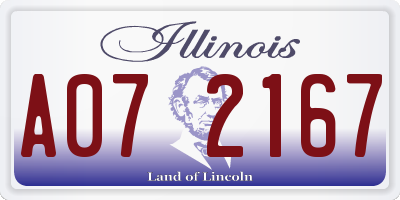 IL license plate A072167