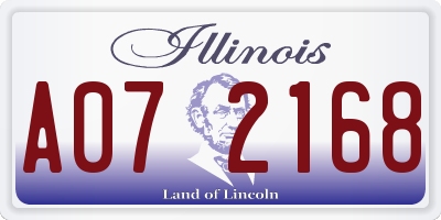 IL license plate A072168
