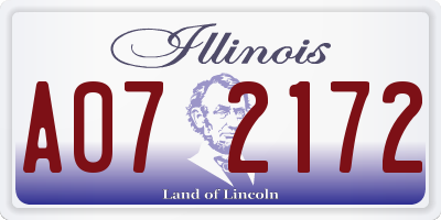 IL license plate A072172
