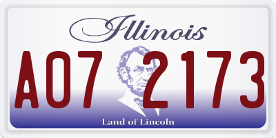 IL license plate A072173