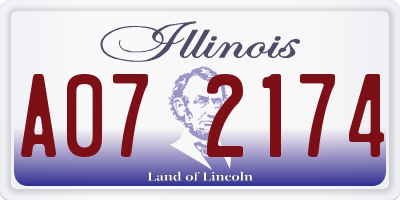 IL license plate A072174