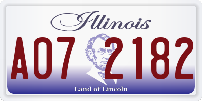 IL license plate A072182