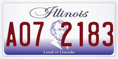 IL license plate A072183