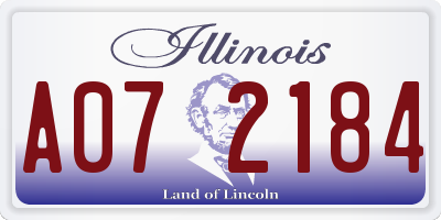 IL license plate A072184