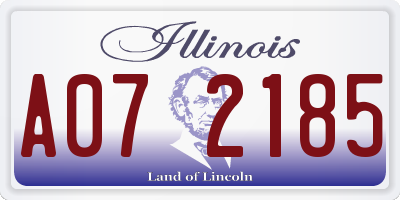 IL license plate A072185
