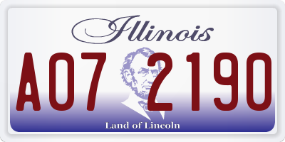 IL license plate A072190