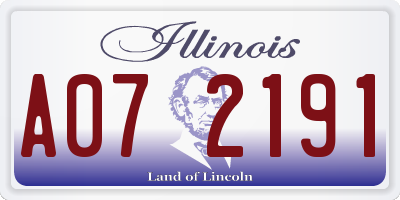 IL license plate A072191