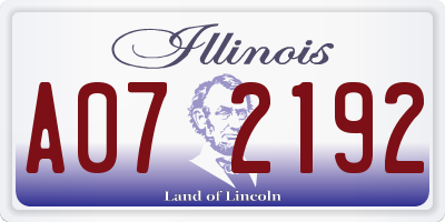 IL license plate A072192