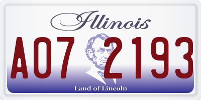 IL license plate A072193