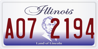 IL license plate A072194