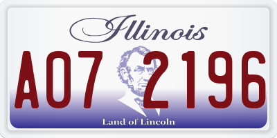 IL license plate A072196