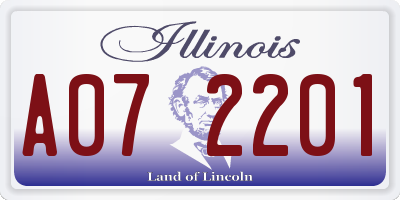 IL license plate A072201