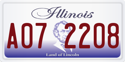 IL license plate A072208
