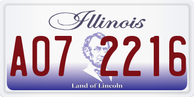 IL license plate A072216