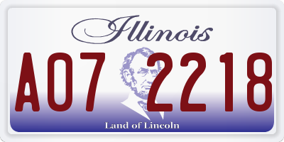 IL license plate A072218