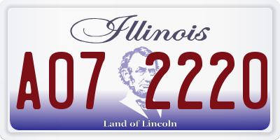 IL license plate A072220