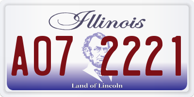 IL license plate A072221