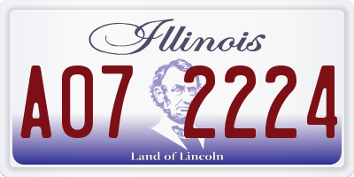 IL license plate A072224