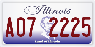 IL license plate A072225