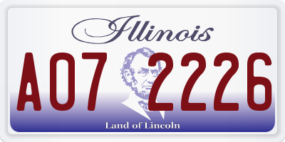 IL license plate A072226