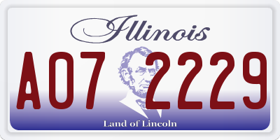 IL license plate A072229