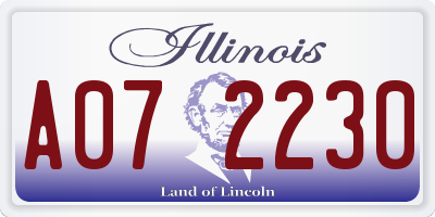 IL license plate A072230