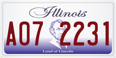 IL license plate A072231