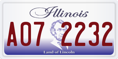 IL license plate A072232