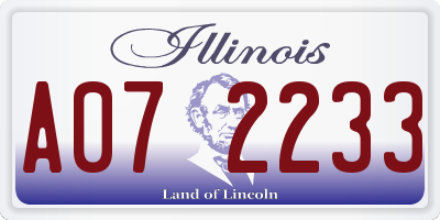 IL license plate A072233