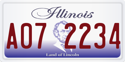 IL license plate A072234