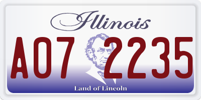 IL license plate A072235