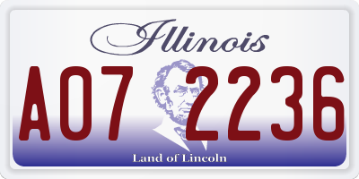 IL license plate A072236