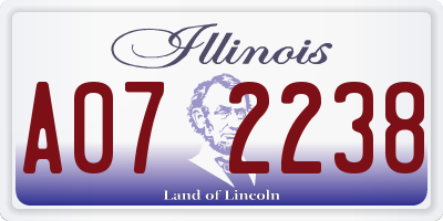 IL license plate A072238