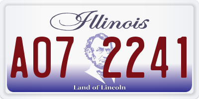 IL license plate A072241