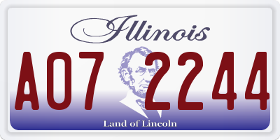 IL license plate A072244