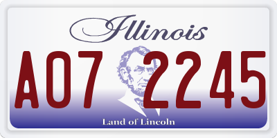 IL license plate A072245