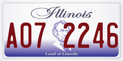 IL license plate A072246