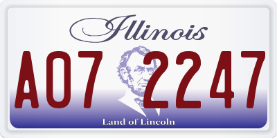 IL license plate A072247